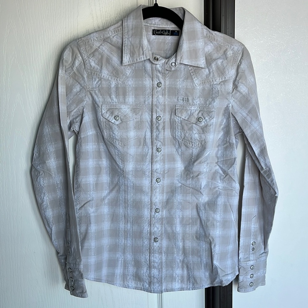 Cruel Girl Sparkly Western Shirt